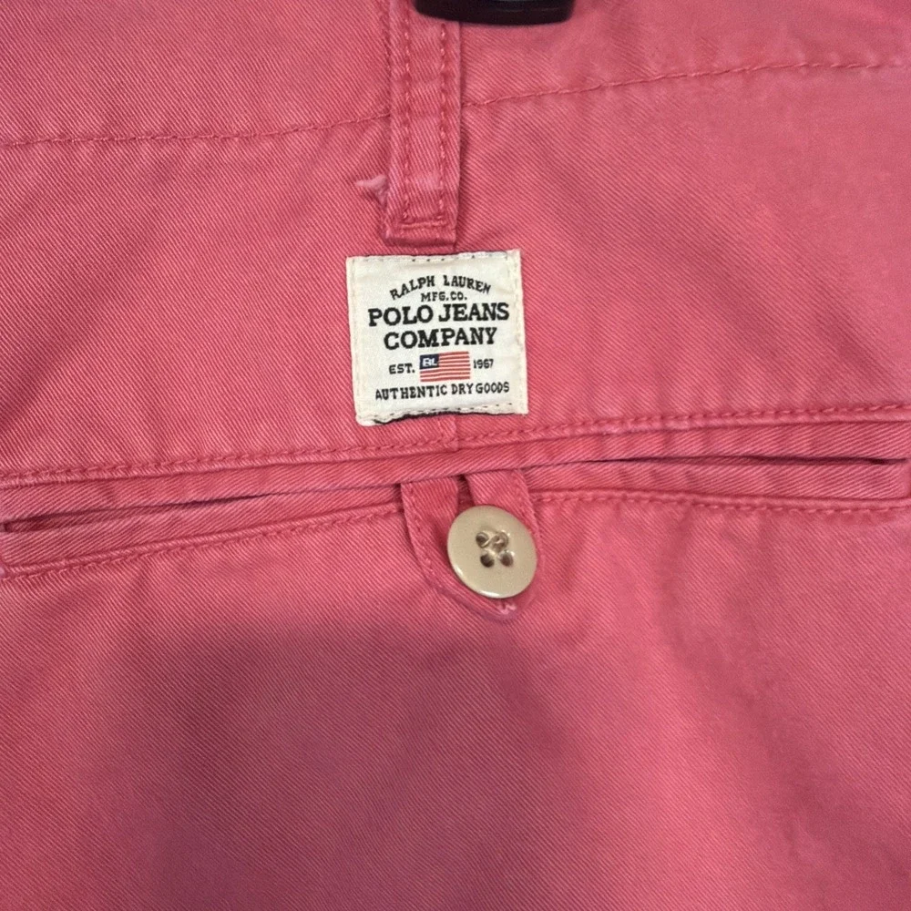 Polo Jeans CO Mens Vintage Shorts 40 Distressed Pink 100% Cotton RL-67 PJC